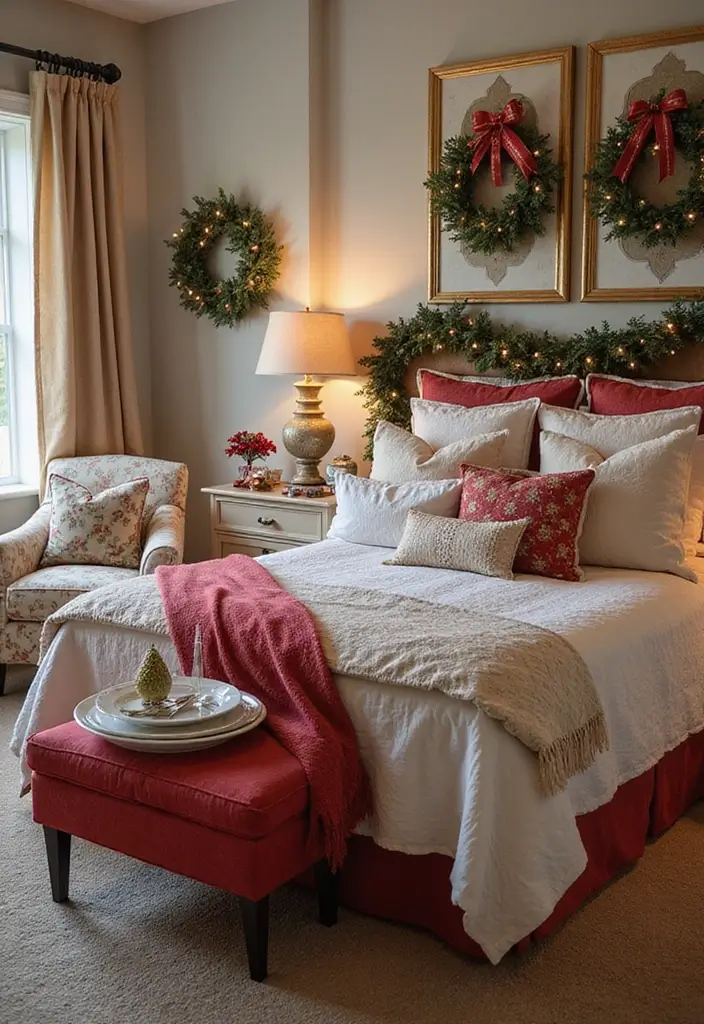 25 Christmas Guest Room Ideas That Spread Holiday Cheer - 10. Fun Holiday Themes