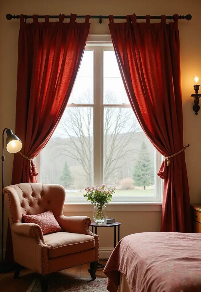 25 Christmas Guest Room Ideas That Spread Holiday Cheer - 19. Inviting Window Treatments