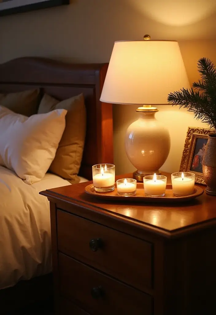 25 Christmas Guest Room Ideas That Spread Holiday Cheer - 3. Scented Candles and Holiday Scents
