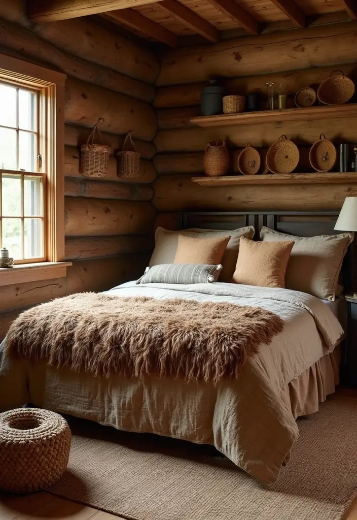 25 Christmas Guest Room Ideas That Spread Holiday Cheer - 8. Rustic Decor Elements