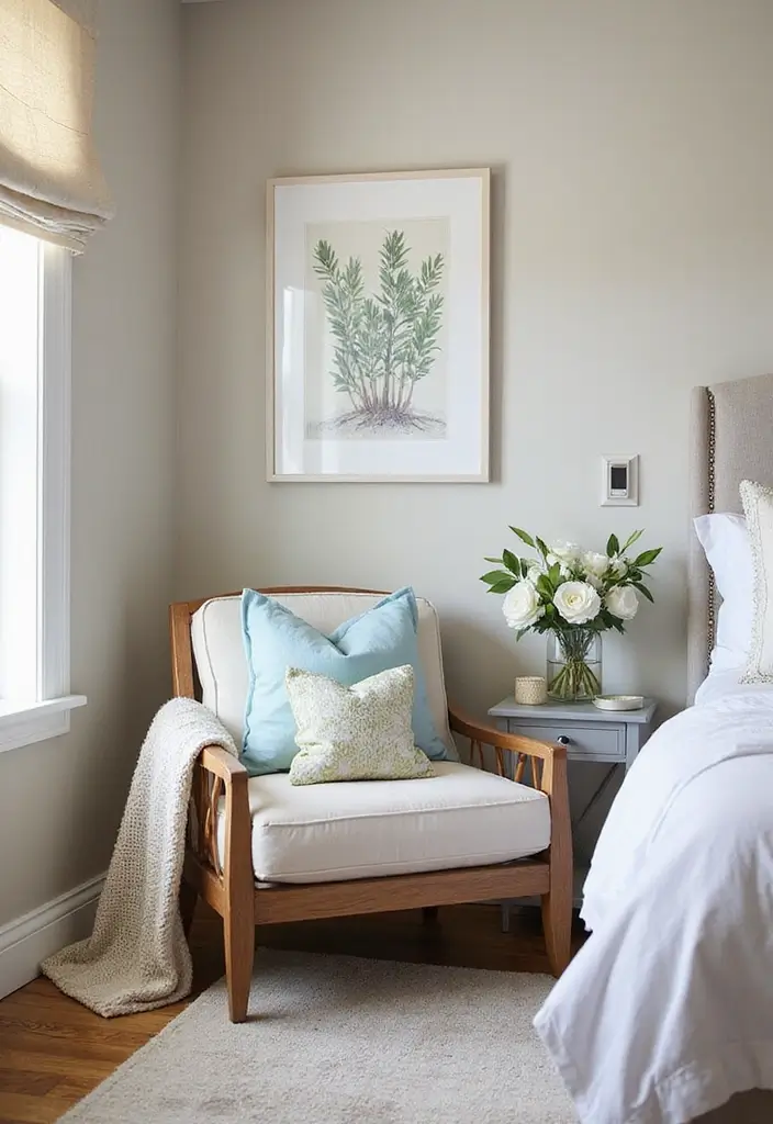 25 Coastal Guest Room Ideas That Feel Fresh and Airy - 10. Cozy Reading Nook