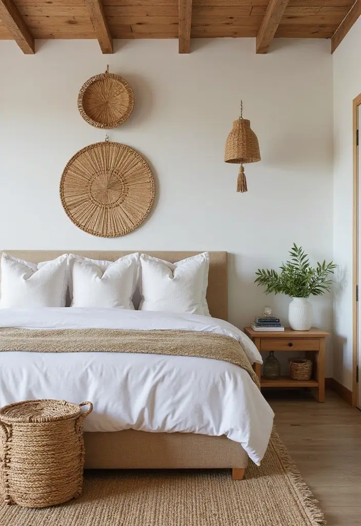 25 Coastal Guest Room Ideas That Feel Fresh and Airy - 20. Use of Natural Materials
