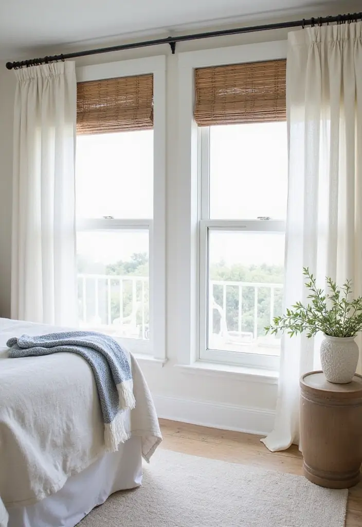 25 Coastal Guest Room Ideas That Feel Fresh and Airy - 4. Bright and Airy Window Treatments