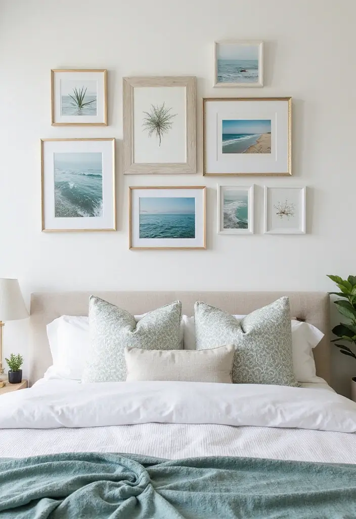 25 Coastal Guest Room Ideas That Feel Fresh and Airy - 5. Coastal Art and Prints