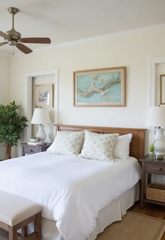 25 Coastal Guest Room Ideas That Feel Fresh and Airy - 6. Beachy Decor with a Personal Touch