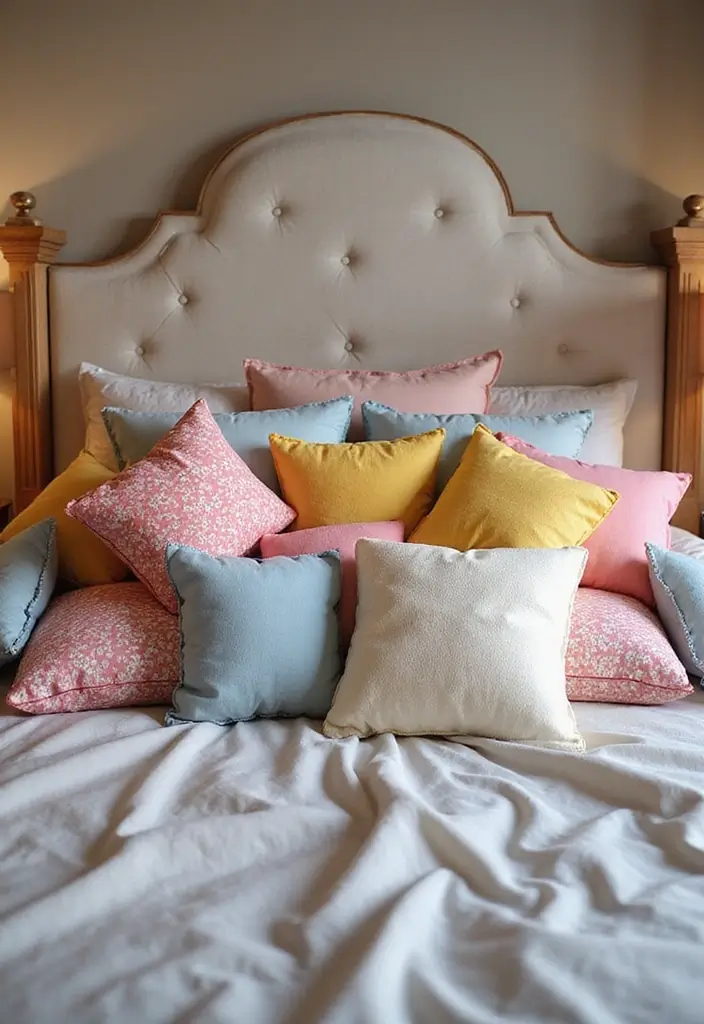 25 Cute Guest Room Ideas Guests Won’t Forget - 5. Playful Pillows