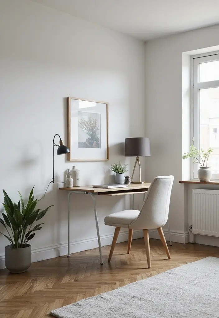 25 Guest Living Room Combo Ideas That Double the Function - 4. Wall-Mounted Desks