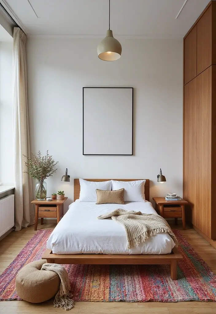 25 Guest Room Combo Ideas That Make the Space Multifunctional - 17. Playful Rugs