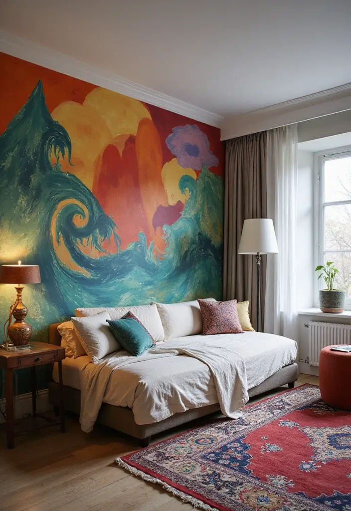 25 Guest Rooms with Sofa Beds That Look Stylish and Comfy - 10. Artistic Flair