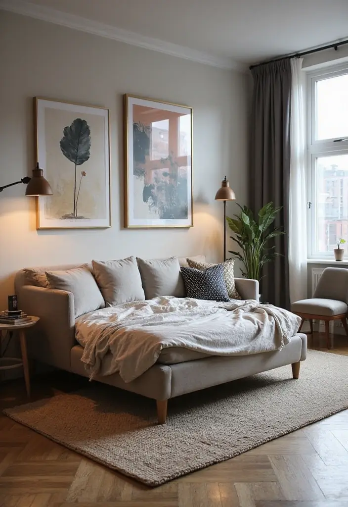 25 Guest Rooms with Sofa Beds That Look Stylish and Comfy - 15. Urban Escape