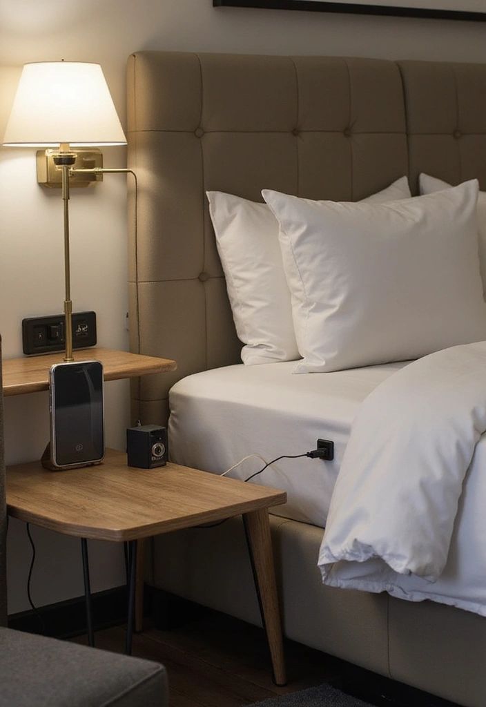 25 Guest Rooms with Sofa Beds That Look Stylish and Comfy - 16. Tech-Friendly Guest Room