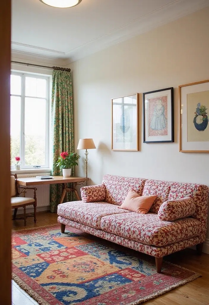 25 Guest Rooms with Sofa Beds That Look Stylish and Comfy - 19. Playful Patterns