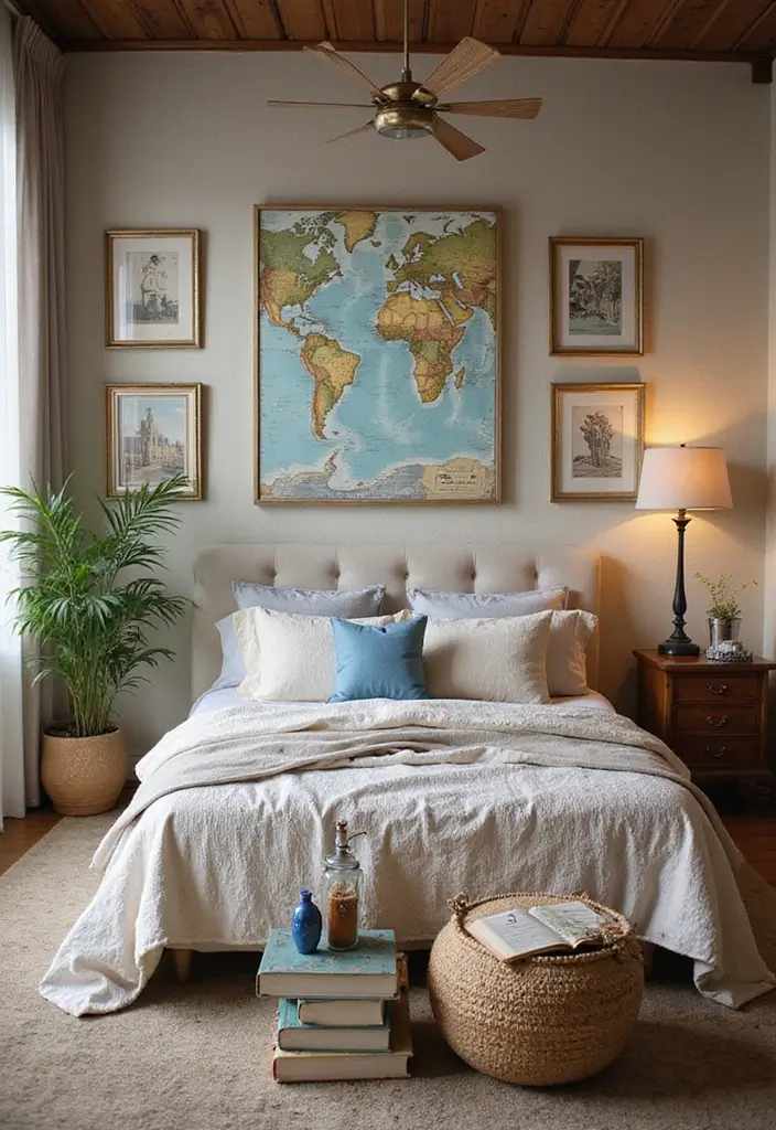 25 Luxury Guest Room Designs That Feel Like a Hotel 17 25 Luxury Guest Room Designs That Feel Like a Hotel - 17. Travel-Inspired Decor: A Worldly Touch