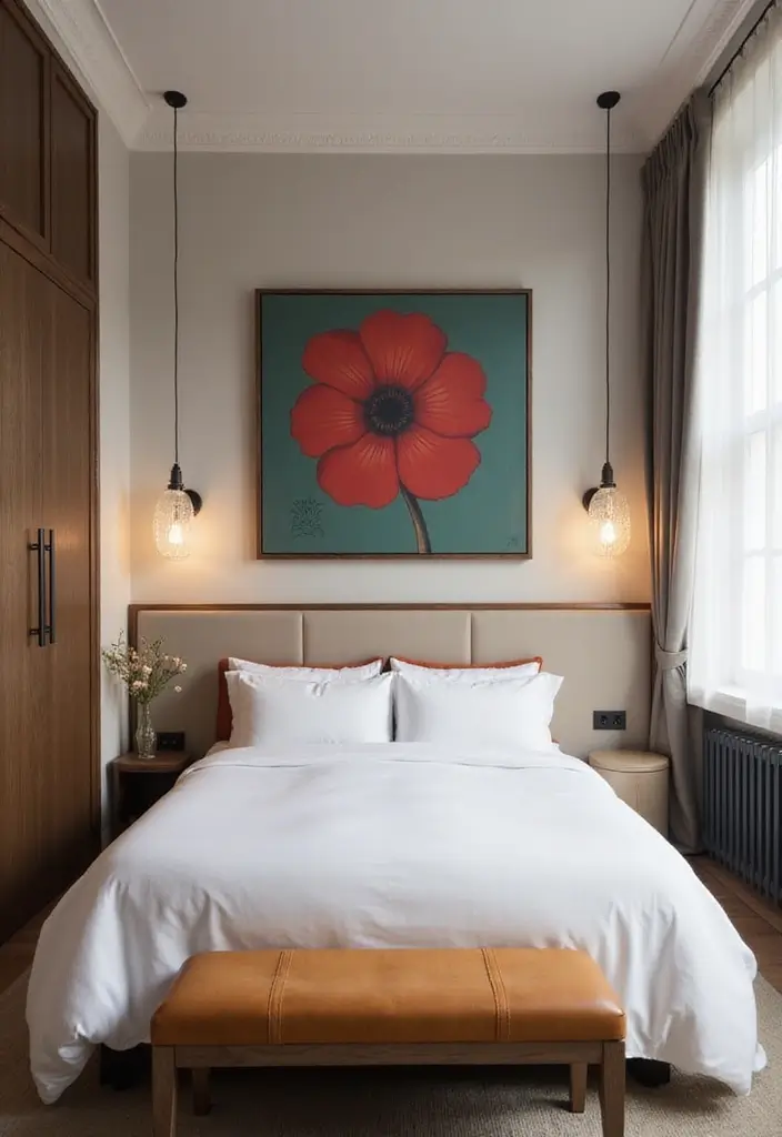 25 Minimalist Guest Room Ideas That Feel Calm and Clean - 21. Element of Surprise