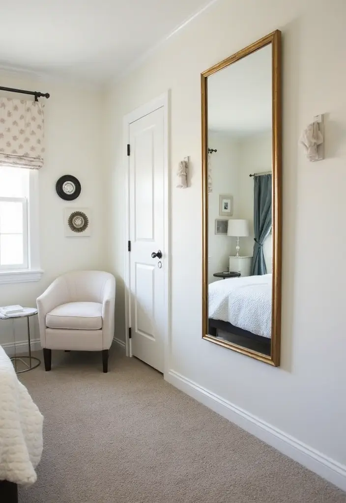 25 Simple Guest Room Designs That Guests Appreciate Most 11 25 Simple Guest Room Designs That Guests Appreciate Most - 11. Smart Use of Mirrors