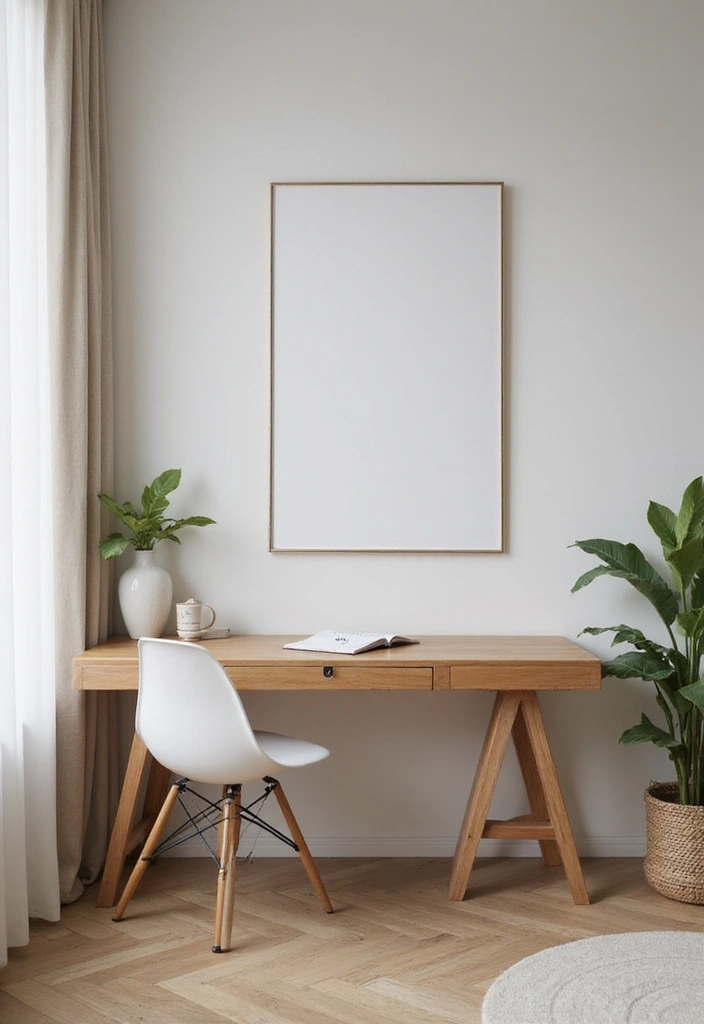 25 Simple Guest Room Designs That Guests Appreciate Most 16 25 Simple Guest Room Designs That Guests Appreciate Most - 16. Minimalist Desk Space