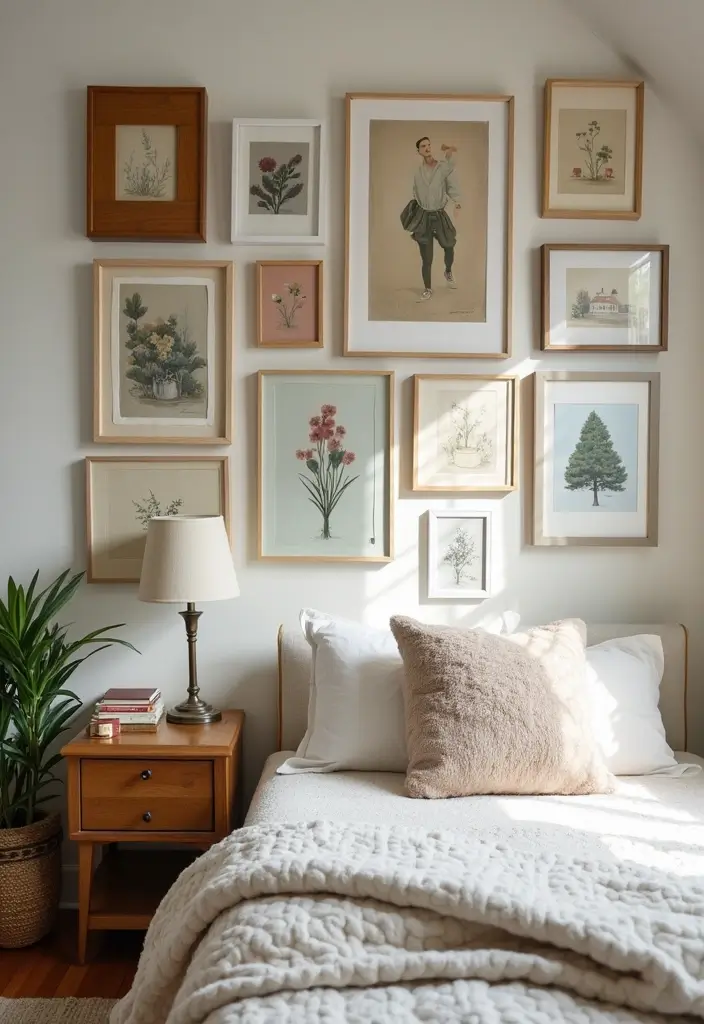 25 Tiny Guest Room Ideas That Maximize Every Inch - 10. Charming Wall Art
