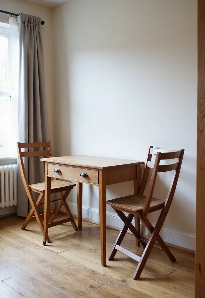 25 Tiny Guest Room Ideas That Maximize Every Inch - 14. Foldable Furniture