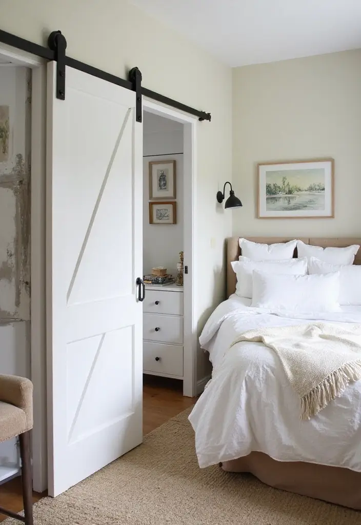 25 Tiny Guest Room Ideas That Maximize Every Inch - 20. Rethink Your Door