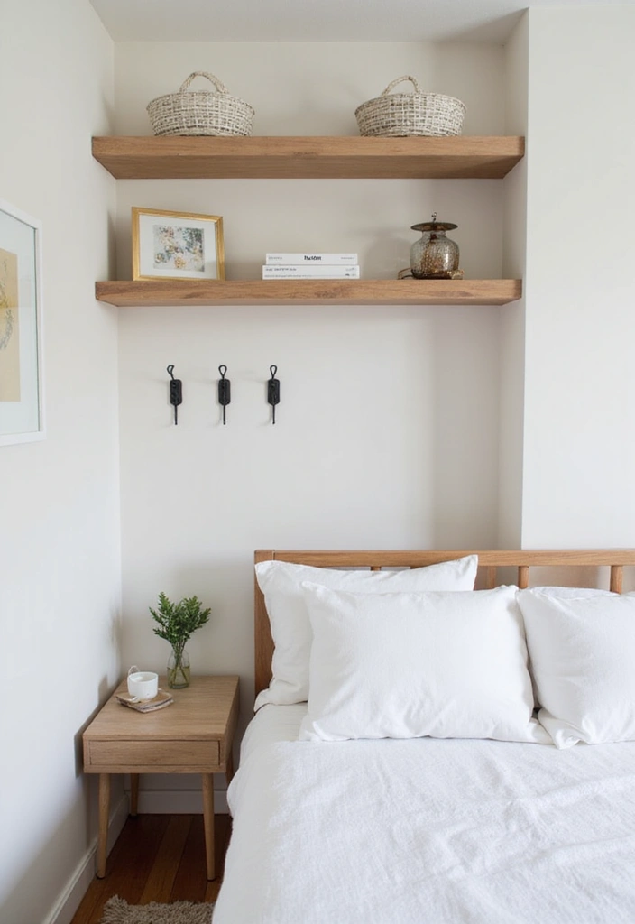 25 Tiny Guest Room Ideas That Maximize Every Inch - 4. Vertical Wall Storage