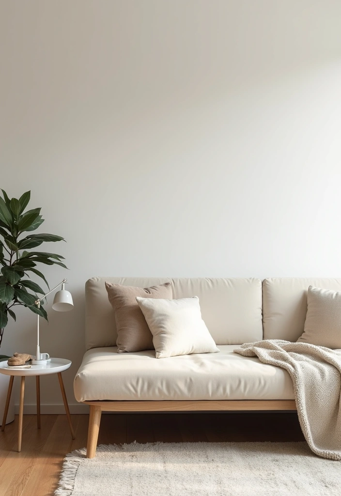 27 Futon Guest Room Inspirations That Save Space in Style - 1. Minimalist Magic