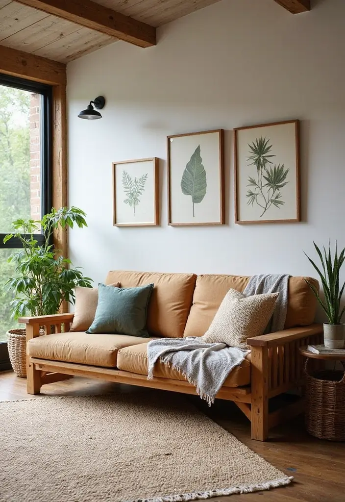 27 Futon Guest Room Inspirations That Save Space in Style - 18. Outdoor-Inspired