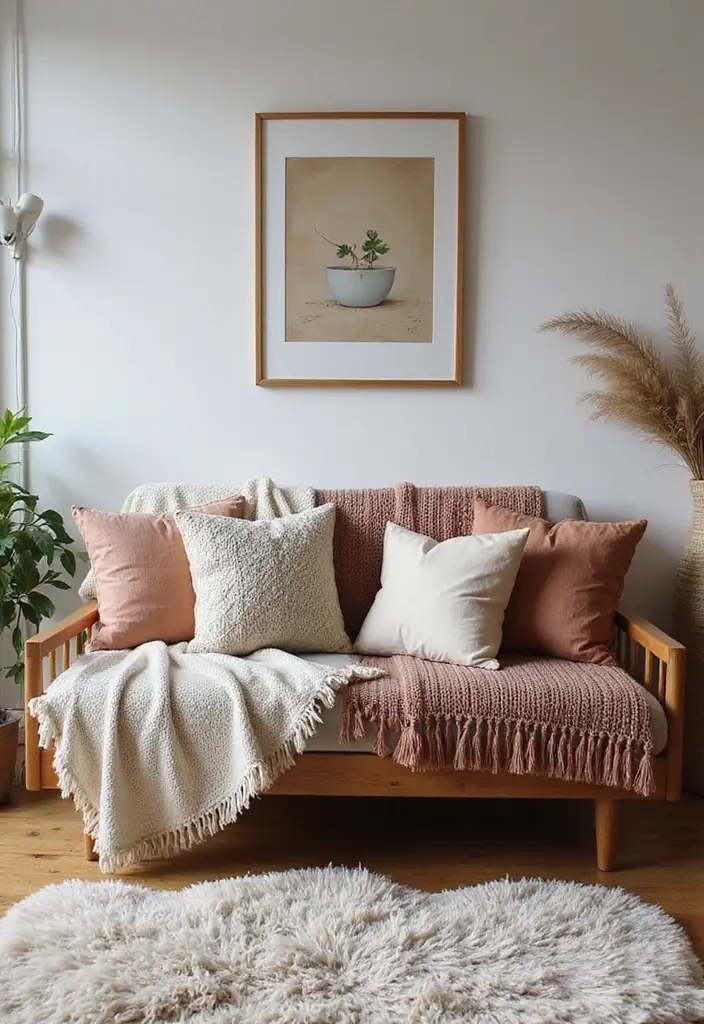 27 Futon Guest Room Inspirations That Save Space in Style - 19. Layered and Textured