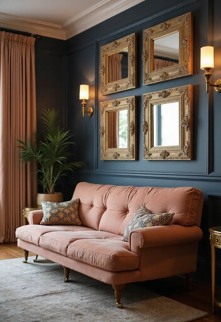 27 Futon Guest Room Inspirations That Save Space in Style - 21. Glamorous Touches