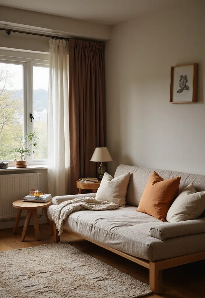 27 Futon Guest Room Inspirations That Save Space in Style - 22. Cozy Reading Nook