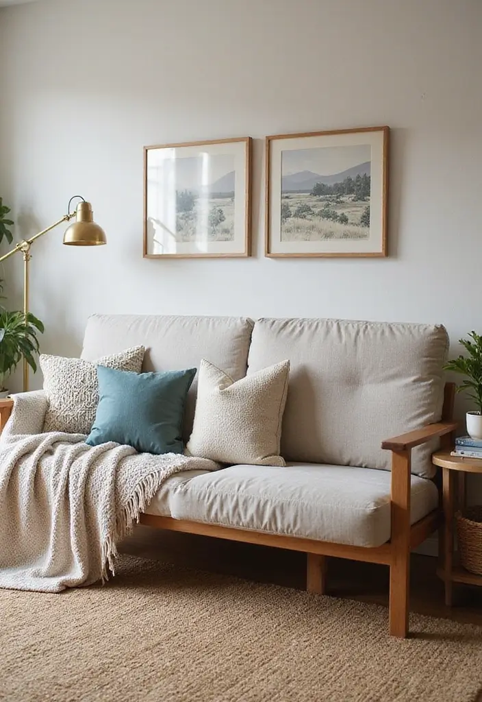 27 Futon Guest Room Inspirations That Save Space in Style - 26. Seasonal Flare