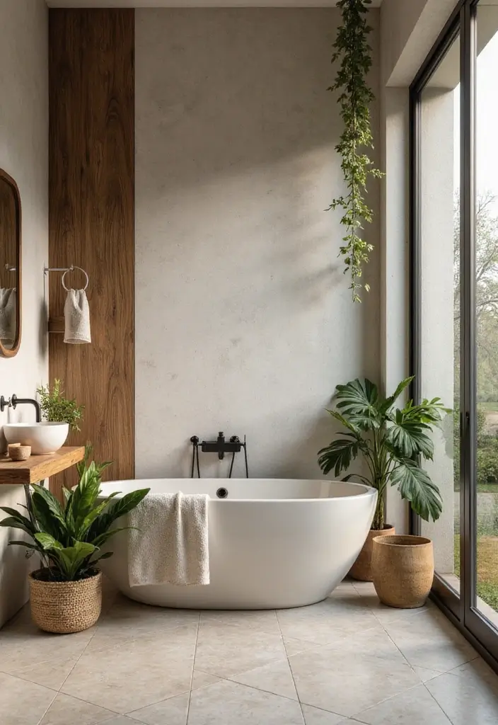 27 Guest Room Bathroom Ideas That Add Hotel-Like Luxury - 13. Natural Elements