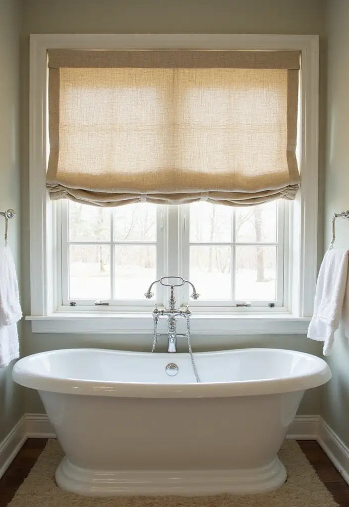 27 Guest Room Bathroom Ideas That Add Hotel-Like Luxury - 19. Elegant Window Treatments