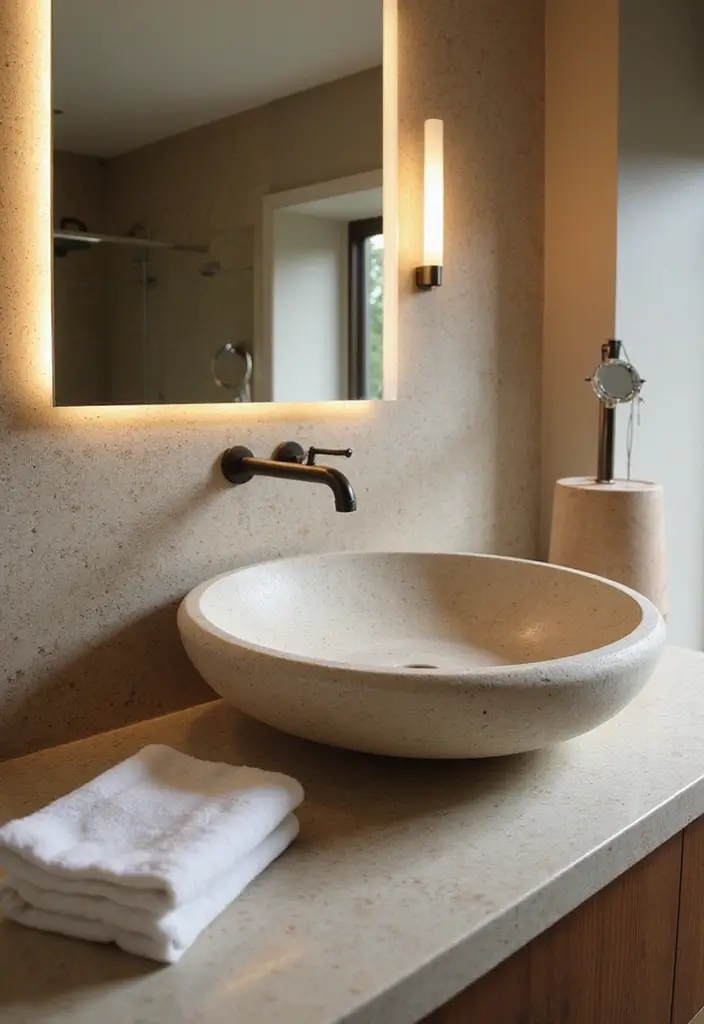 27 Guest Room Bathroom Ideas That Add Hotel-Like Luxury - 21. Unique Sink Designs