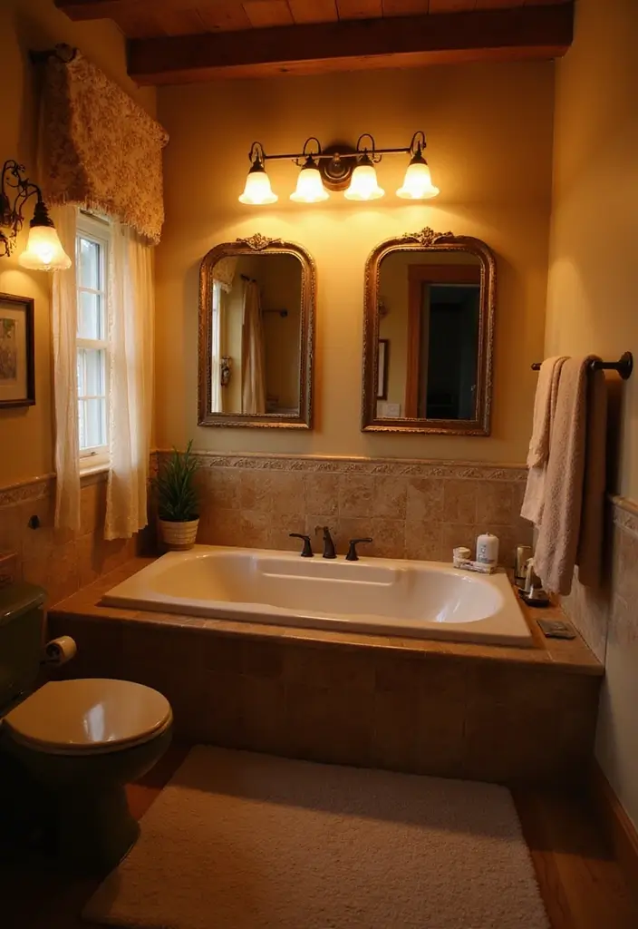 27 Guest Room Bathroom Ideas That Add Hotel-Like Luxury - 24. Soft Lighting Fixtures