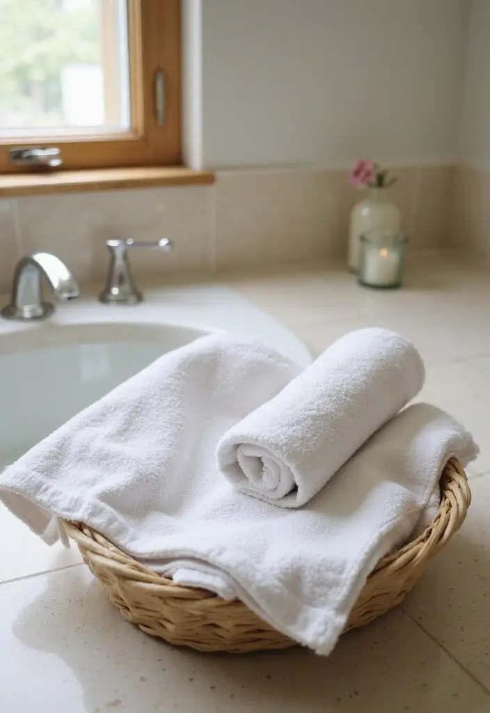 27 Guest Room Bathroom Ideas That Add Hotel-Like Luxury - 26. Refreshing Face Towels