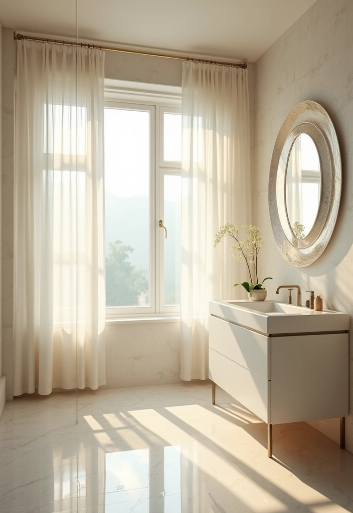 27 Guest Room Bathroom Ideas That Add Hotel-Like Luxury - 6. Natural Light Solutions