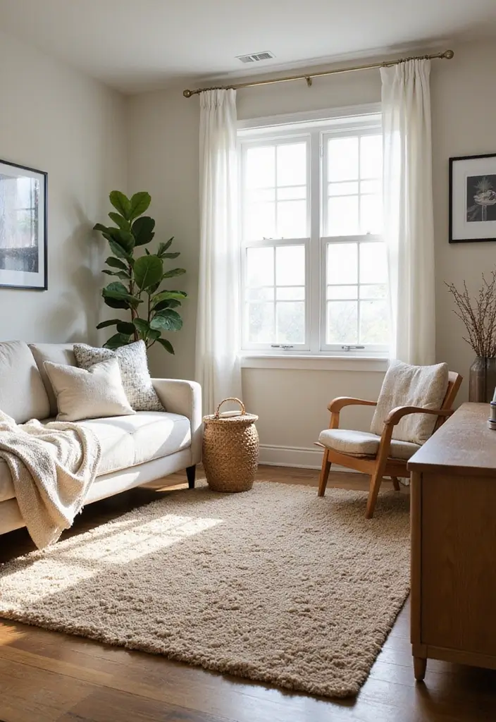 27 Guest Room Decor Ideas That Instantly Impress Visitors - 11. Area Rugs for Comfort