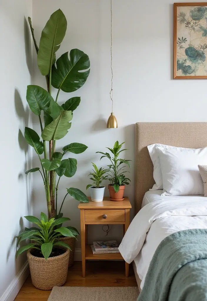 27 Guest Room Decor Ideas That Instantly Impress Visitors - 12. Green Touches with Plants