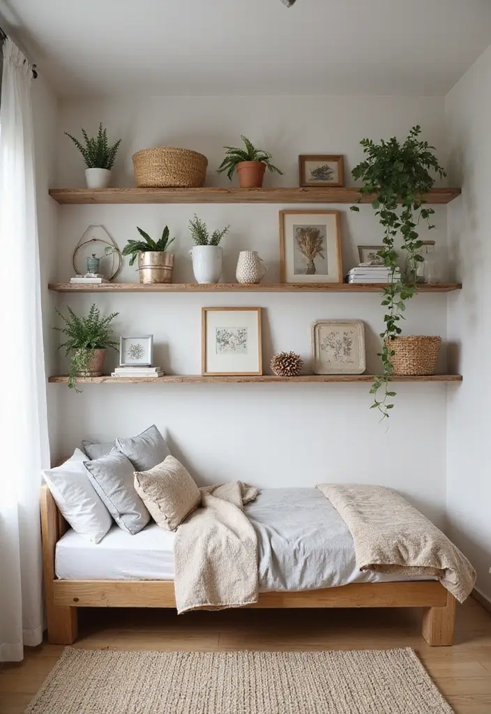 27 Guest Room Decor Ideas That Instantly Impress Visitors - 17. Creative Shelving Solutions