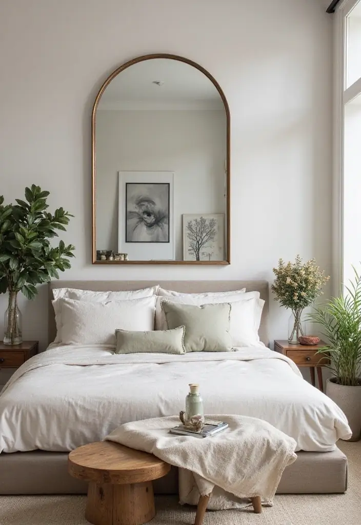 27 Guest Room Decor Ideas That Instantly Impress Visitors - 21. Statement Mirrors