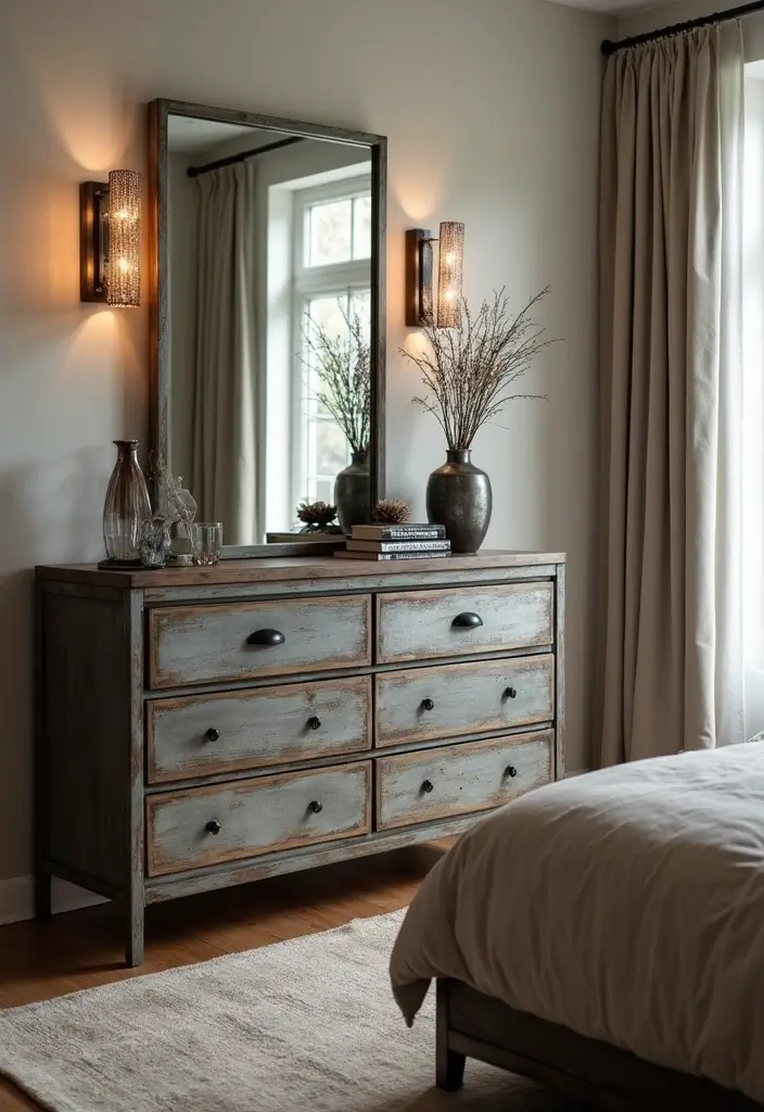 27 Guest Room Dresser Ideas That Add Storage and Style - 16. Industrial-Style Dressers