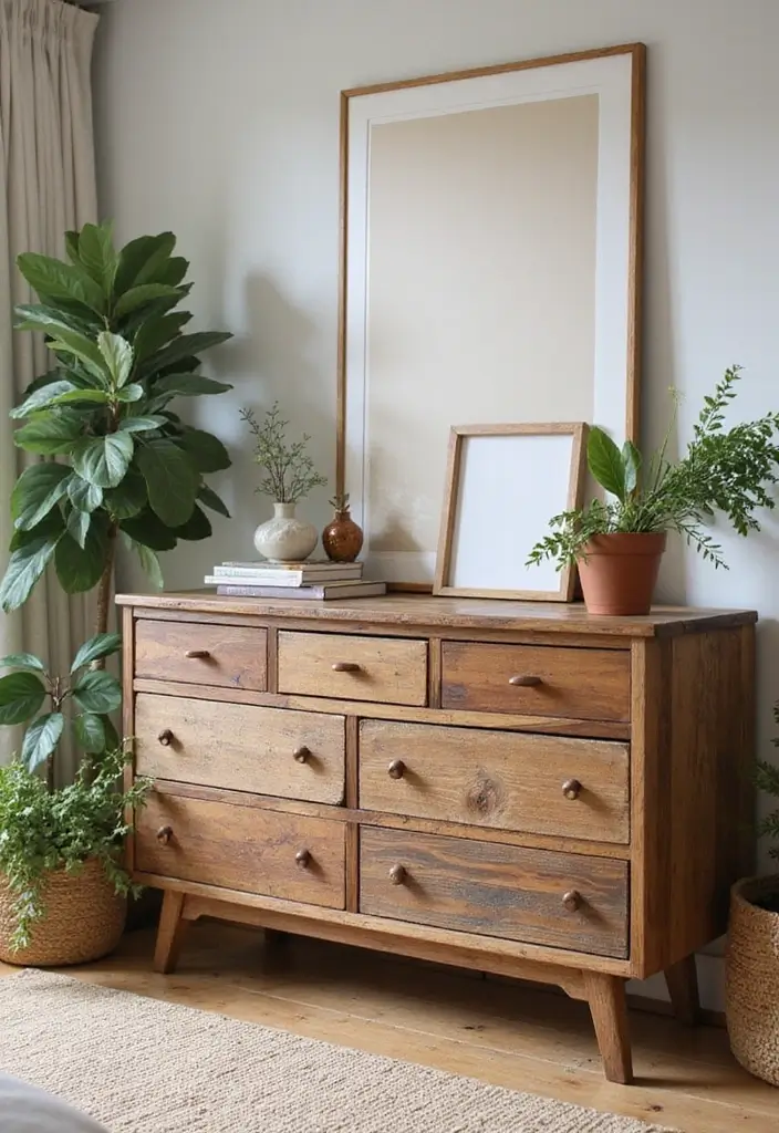 27 Guest Room Dresser Ideas That Add Storage and Style - 18. Nature-Inspired Dressers