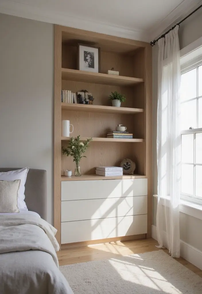 27 Guest Room Dresser Ideas That Add Storage and Style - 8. Built-In Dressers