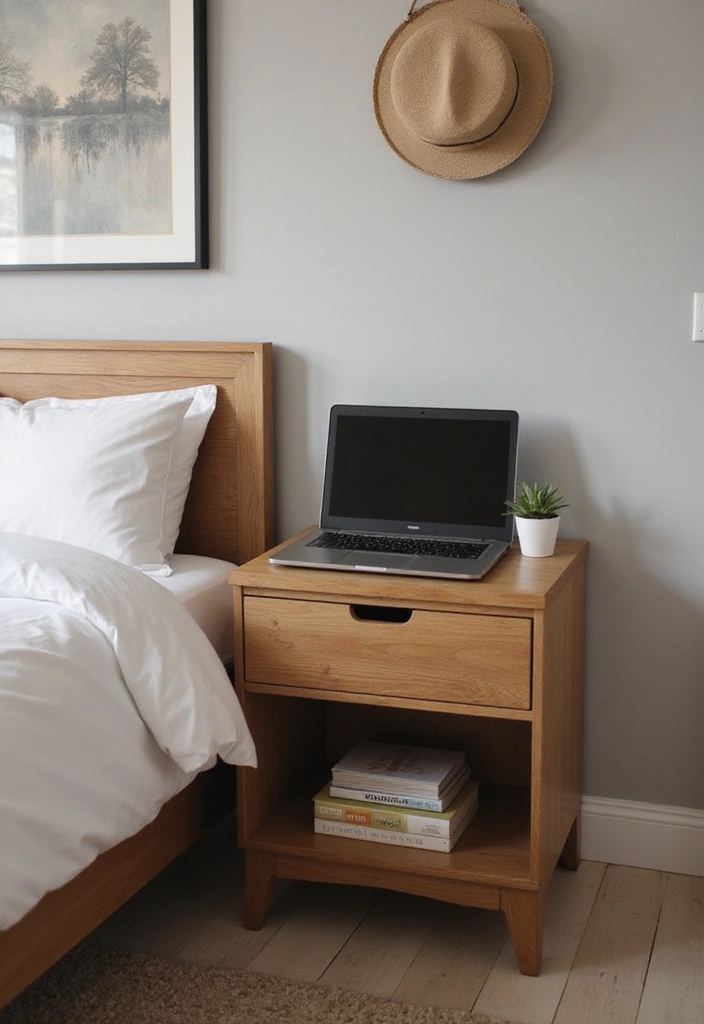 27 Guest Room Nightstand Ideas That Add Function and Style - 9. Nightstand with a Small Desk