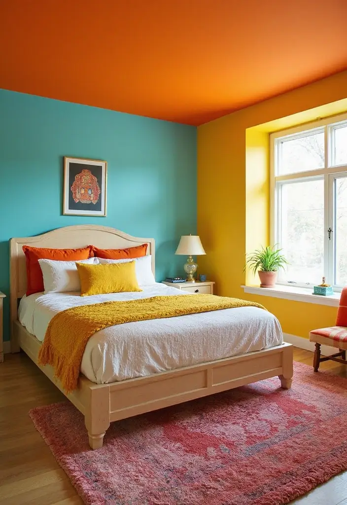 27 Guest Room Playroom Combo Designs That Work Brilliantly - 20. Bright, Playful Paint Colors