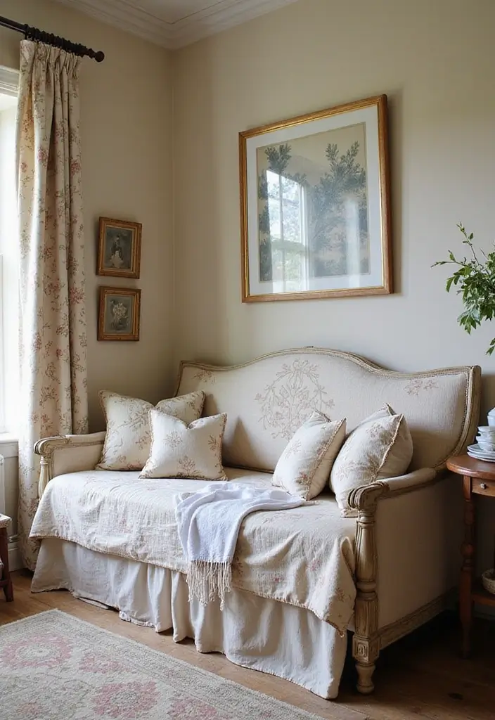 27 Guest Rooms with Daybeds That Feel Inviting and Neat - 16. Classy French Country Daybed