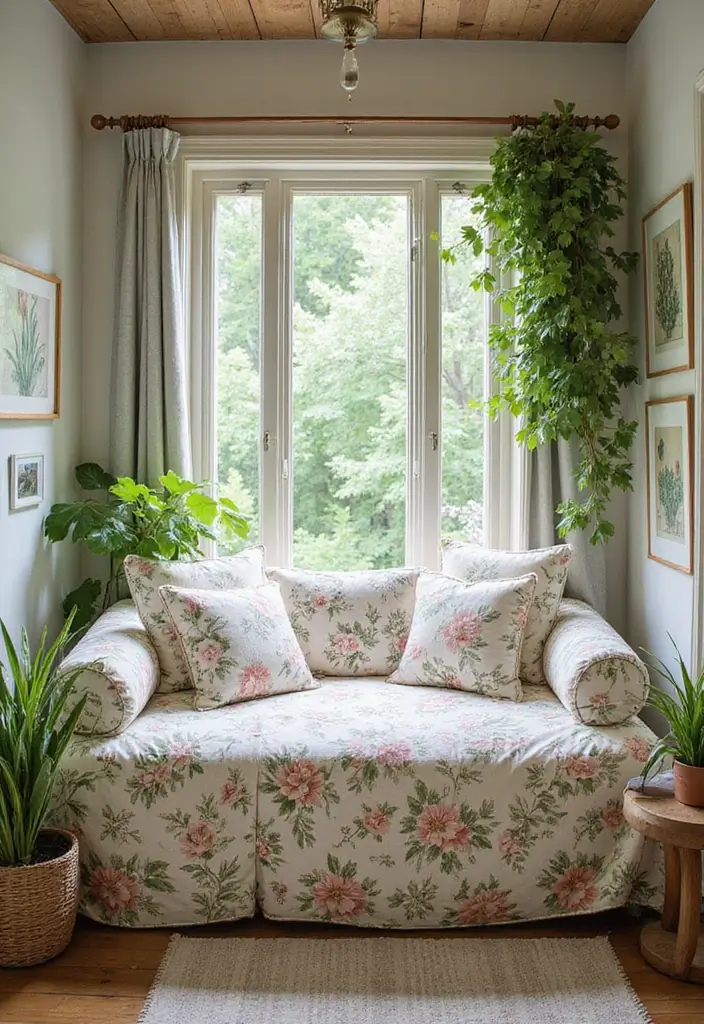 27 Guest Rooms with Daybeds That Feel Inviting and Neat - 18. Garden-Inspired Daybed Room