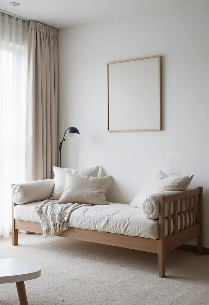 27 Guest Rooms with Daybeds That Feel Inviting and Neat - 2. Contemporary Minimalist Daybed