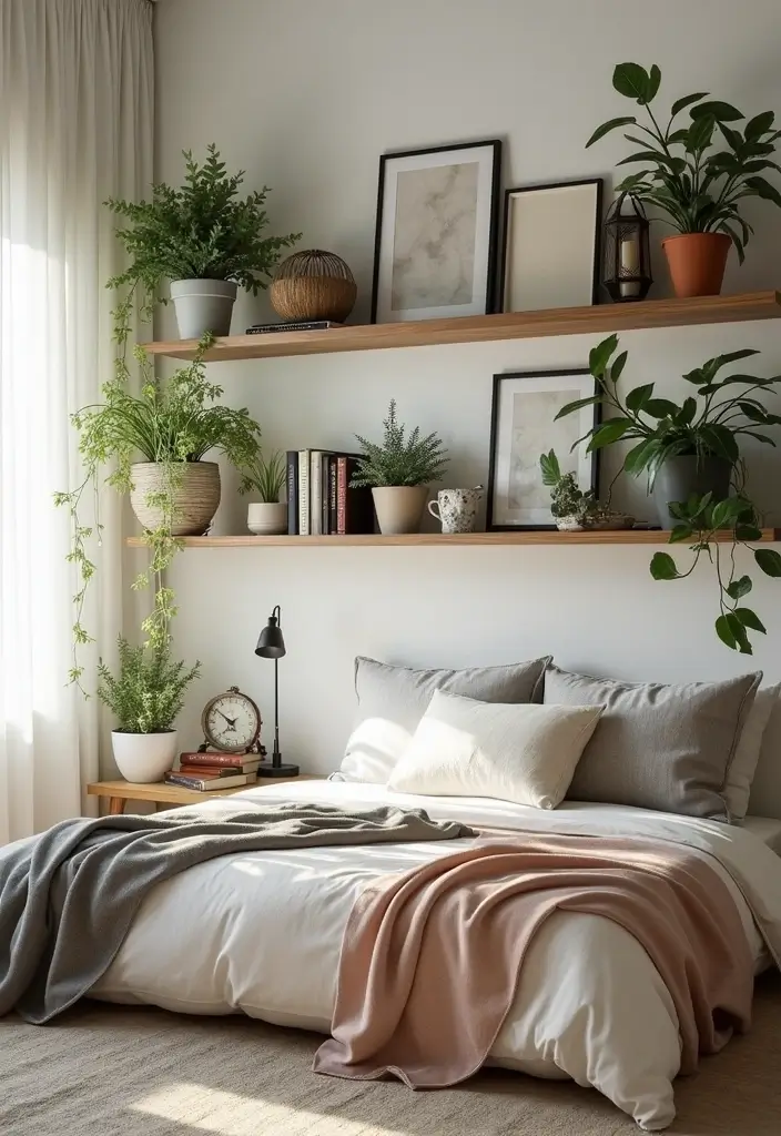 27 Mid-Century Modern Guest Room Ideas That Look Retro Chic - 15. Open Shelving