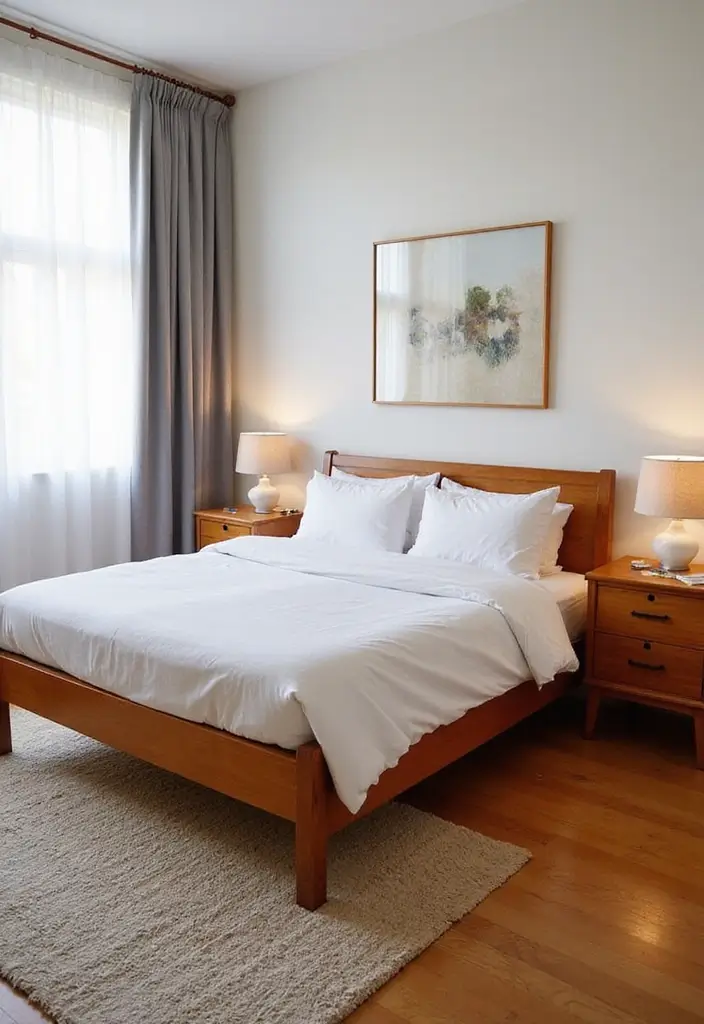 27 Mid-Century Modern Guest Room Ideas That Look Retro Chic - 2. Retro Furniture Finds